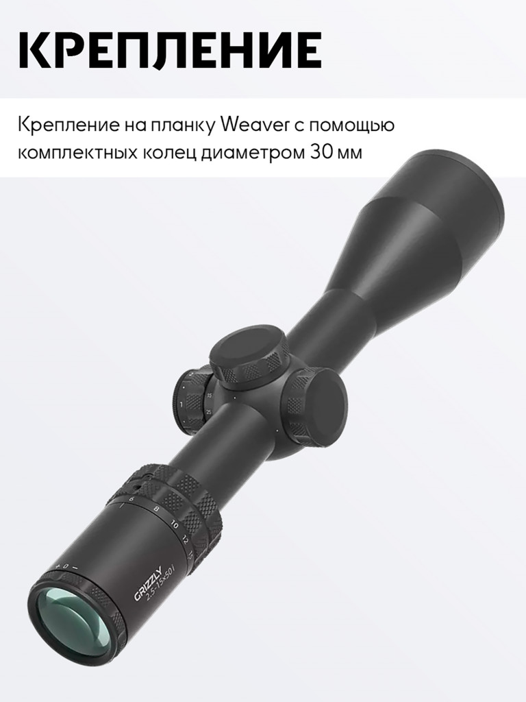 Прицел оптический Vector Optics Grizzly 2.5-15x50i HD SFP Rifle Scope