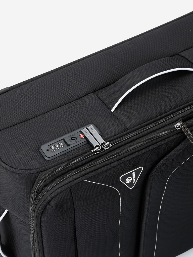 Чемодан TORBER Nero чёрный 63 л