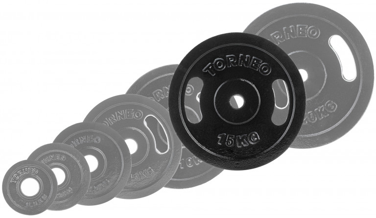Блин Torneo стальной 15 кг