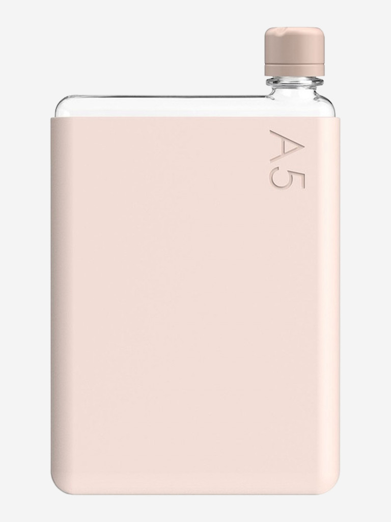 Бутылка с силиконовым чехлом Memobottle A5, розовый