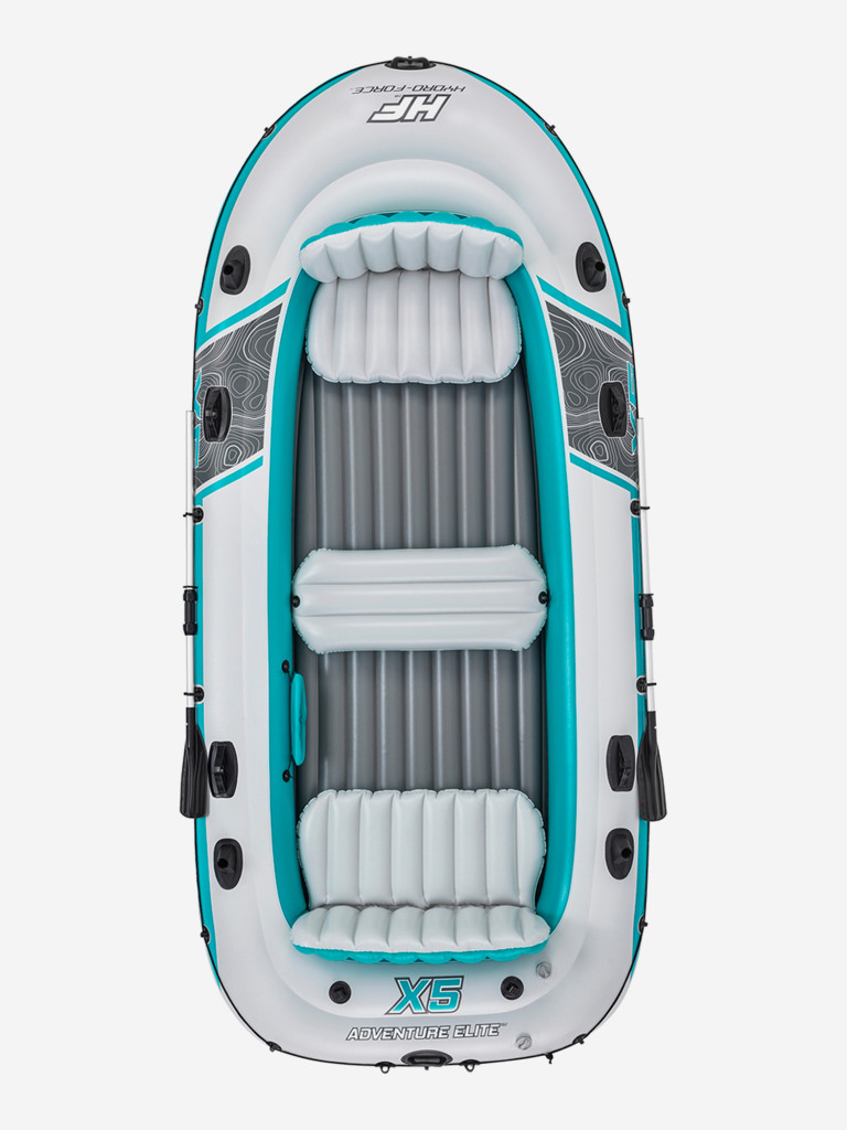 Надувная лодка Bestway 65159 "Adventure Elite X5 Raft Set" алюминиевые вёсла, насос,364 х 166 х 45см, до 600кг