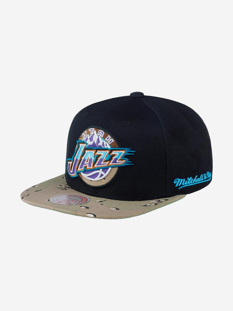 Бейсболка с прямым козырьком MITCHELL NESS HHSS1101-UJAYYPPPBLCK Utah Jazz NBA (черный)