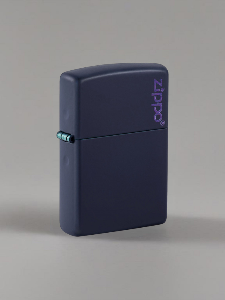 Зажигалка бензиновая ZIPPO 239ZL Classic Logo Navy Matte