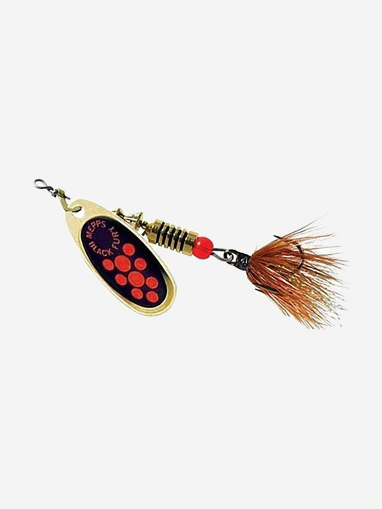 Блесна для рыбалки вертушка Mepps BLACK FURY MOUCHE, 0, Gold/Orange, 1 штука