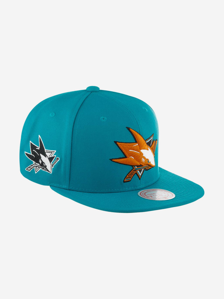 Бейсболка с прямым козырьком MITCHELL NESS 6HSSDX22015-SJSTEAL San Jose Sharks NHL (голубой)