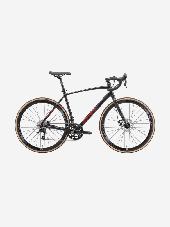 Велосипед Stark'25 Peloton 700.3 D черный матовый/красный металлик S/M/54