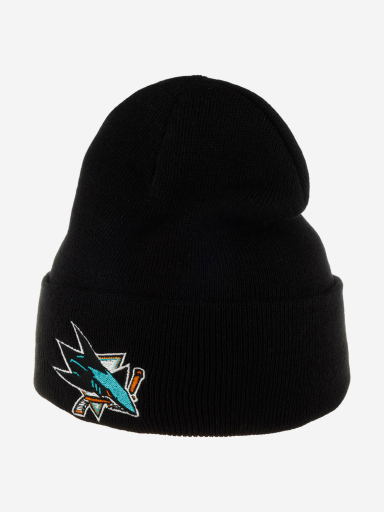 Шапка с отворотом AMERICAN NEEDLE 21019B-SJS San Jose Sharks Cuffed Knit NHL (черный)