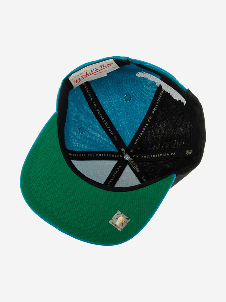 Бейсболка с прямым козырьком MITCHELL NESS HHSS2992-CHOYYPPPTEAL Charlotte Hornets NBA