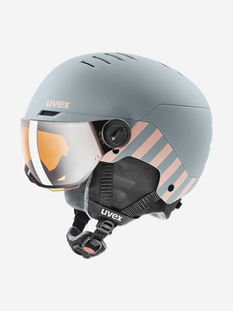 Шлем детский Uvex Rocket Visor, Серый
