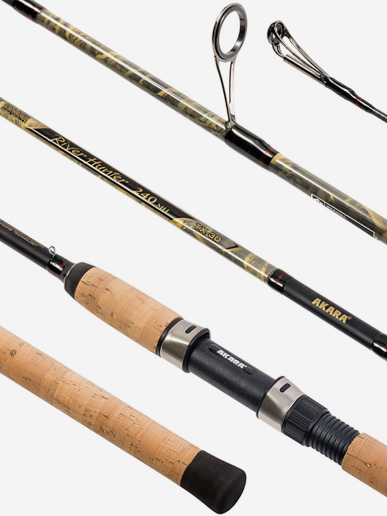 Спиннинг штекерный углеволоконный 2 колена Akara River Hunter M (7-28) 2,4 м