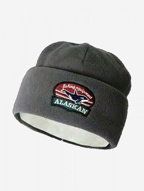Шапка Alaskan флисовая Black Salmon серая (AWCBSG) для рыбалки и охоты