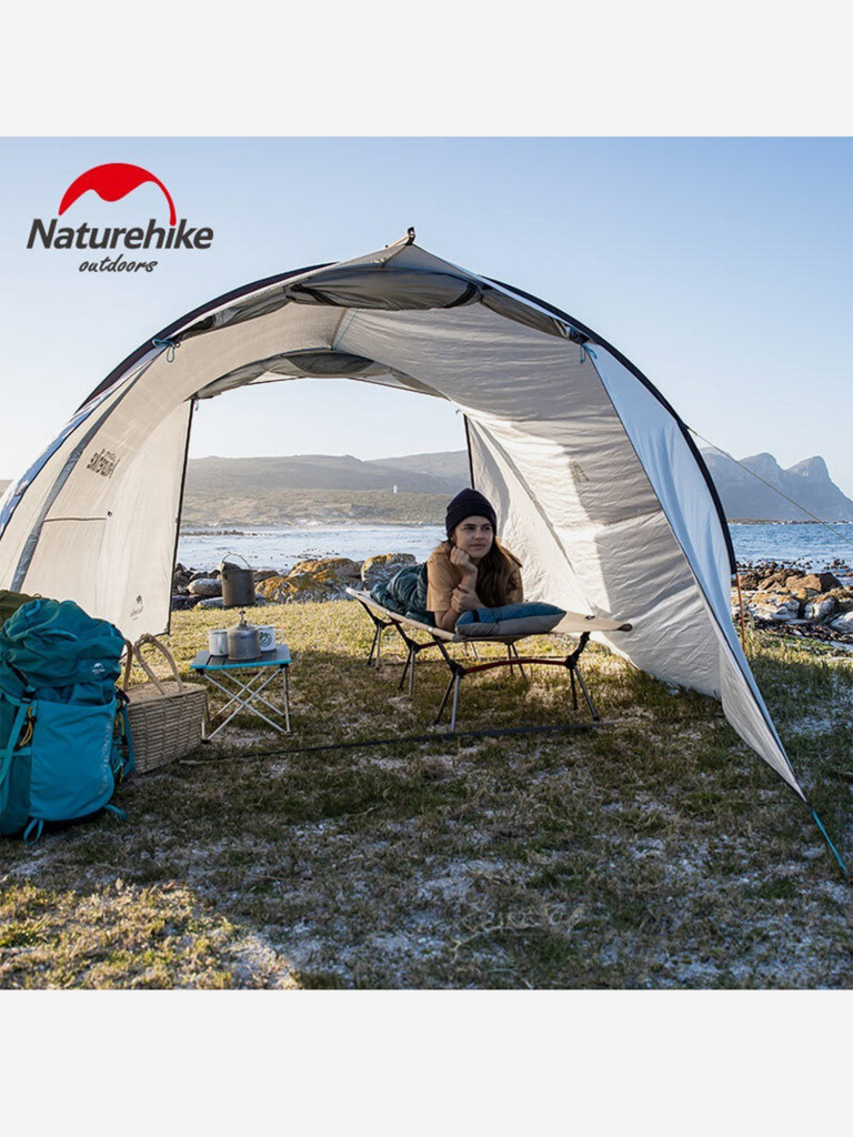 Раскладушка легкая кемпинговая Naturehike XJC04, с чехлом, черная