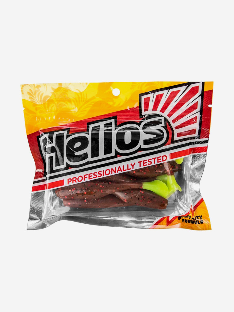 Мягкая приманка Helios Vigor, 3,75'' / 9,5 см, Rusty Gold & Lime, 7 шт (HS-6-017)