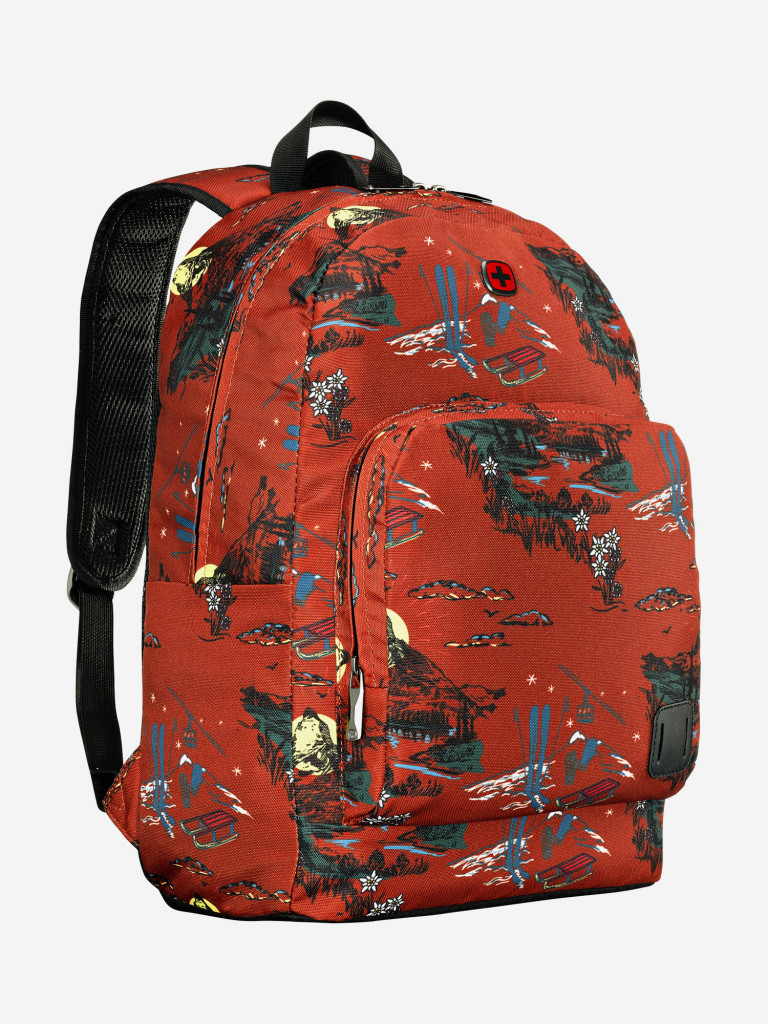 Рюкзак WENGER Crango 16'', кирпичный с рисунком "Альпы", полиэстер 600D, 33x22x46 см, 27 л