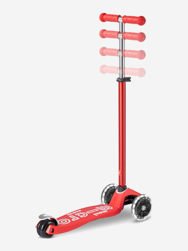 Самокат Micro Maxi Deluxe Led Красный 2026