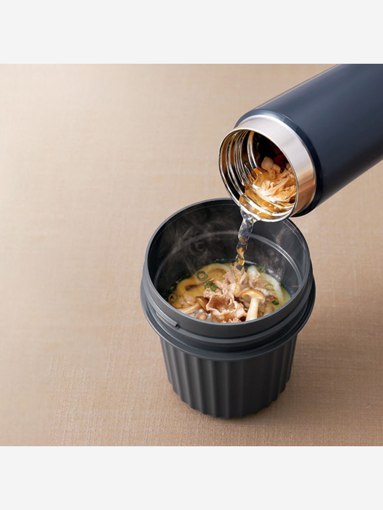 Термос с двумя контейнером в чехле 1 л THERMOS JEC-1000 тёмно-синий