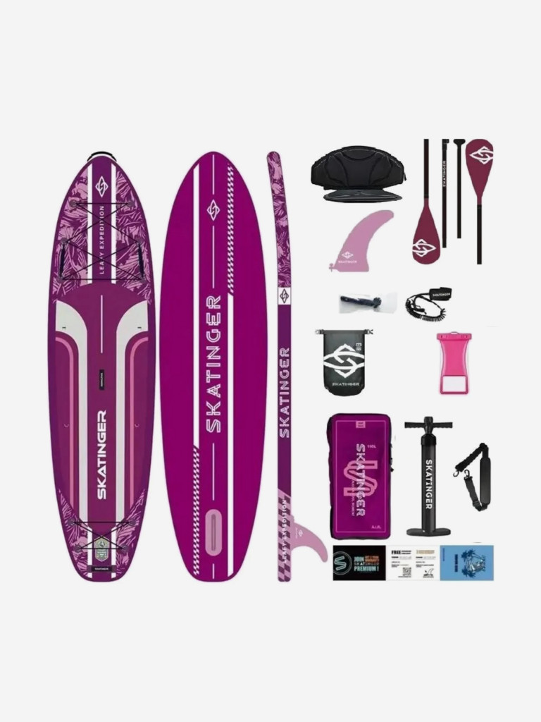 Сапборд Skatinger Leafy Expediton Pink Pro