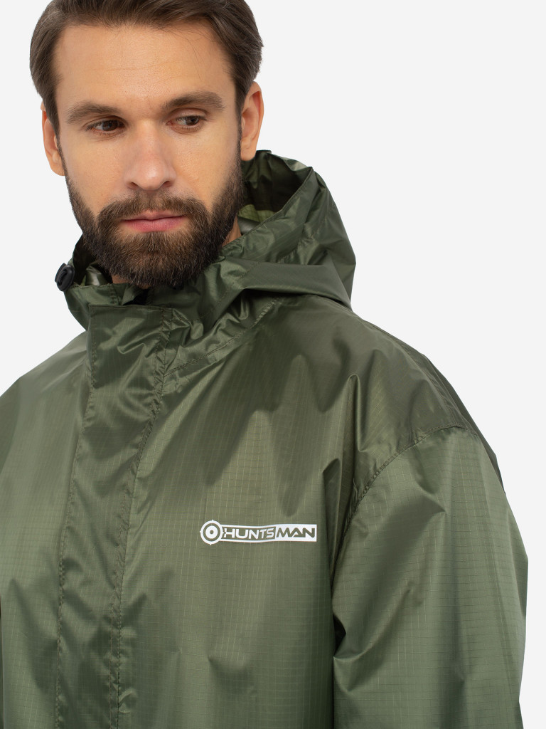 Костюм-дождевик мужской Huntsman ВВЗ Склон-2 для рыбалки и охоты, ткань таффета 3000 мм вод.ст.