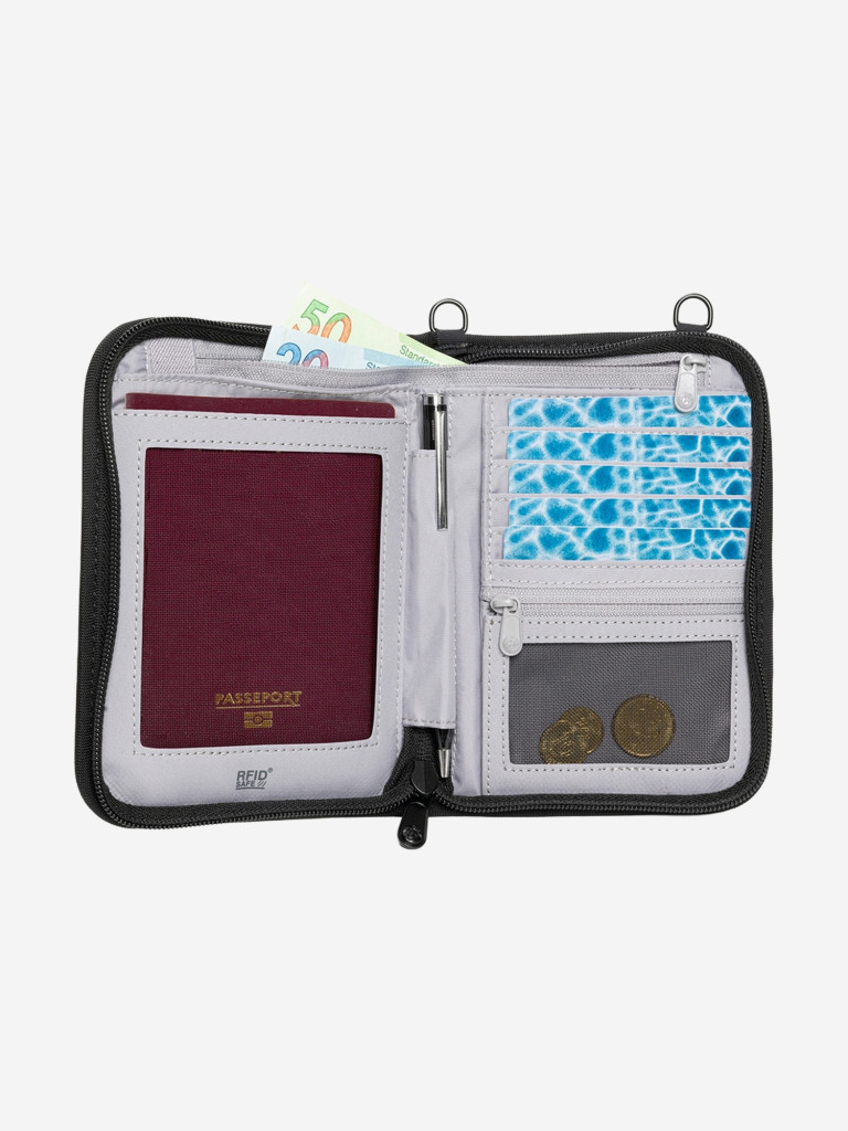 Кошелек антивор Pacsafe RFIDsafe V150, Black