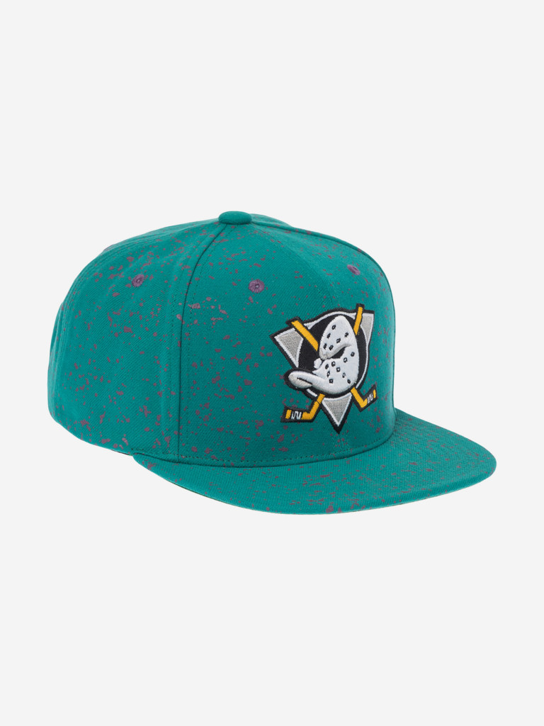 Бейсболка с прямым козырьком MITCHELL NESS HS11477-ADUTEAL Anaheim Ducks NHL (голубой)
