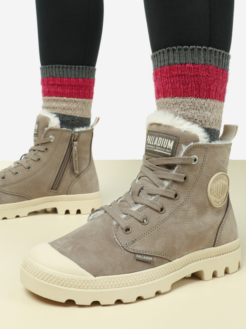 Ботинки утепленные женские PALLADIUM Revolt Boot Zip Коричневый 15999₽