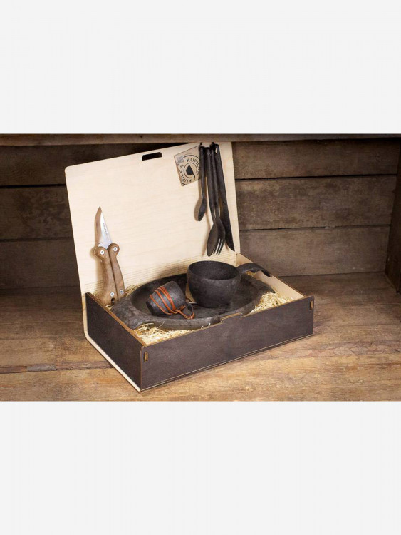 Финский набор посуды Kupilka Platinum Wood Box, цвет: черный