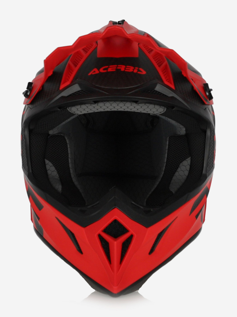 Мотошлем кроссовый взрослый Acerbis STEEL CARBON Red 2