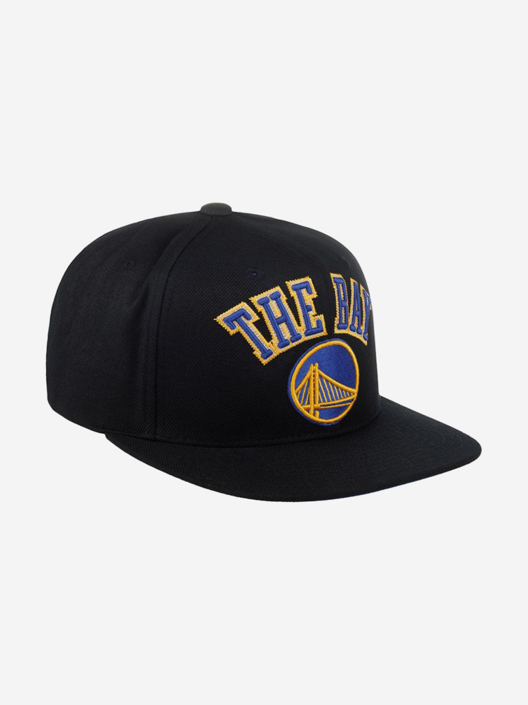 Бейсболка с прямым козырьком MITCHELL NESS HHSS1100-GSWYYPPPBLCK Golden State Warriors NBA