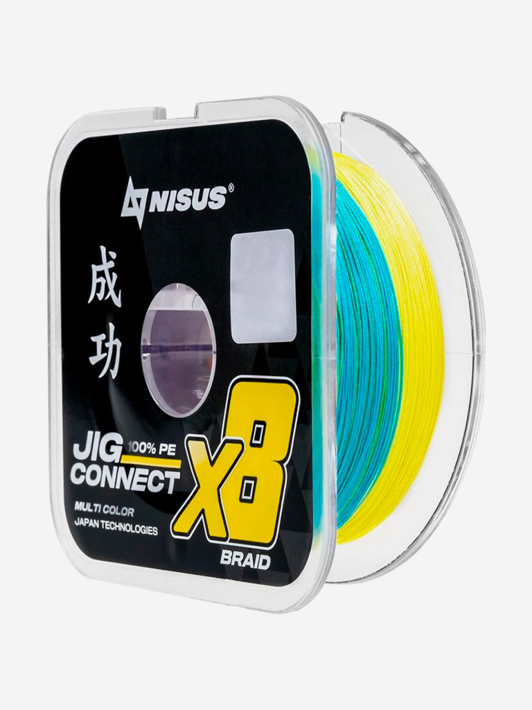Шнур плетеный для рыбалки NISUS JIG CONNECT X8 PE, 150м, 0,20мм, 11,7кг, мультиколор