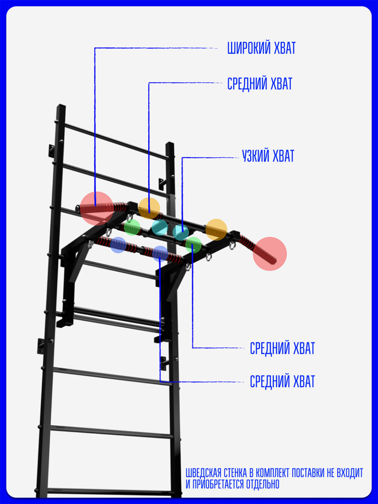 Турник Рукоход KAPIX на шведскую стенку