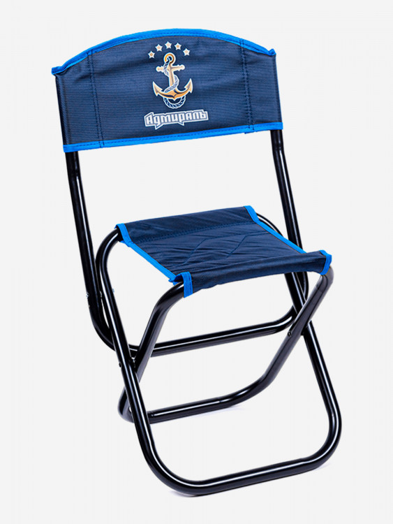 Стул складной Адмирал малый сталь 22 мм, цвет синий Кедр