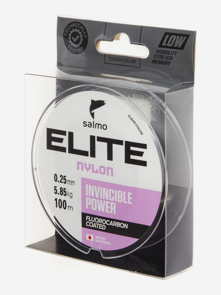 Леска флюорокарбон для летней рыбалки Salmo Elite FLUORO COATED NYLON длина 100 м, диаметр 0,25 мм