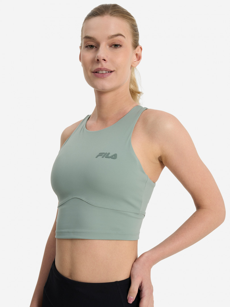 фото Спортивный топ бра fila, зеленый