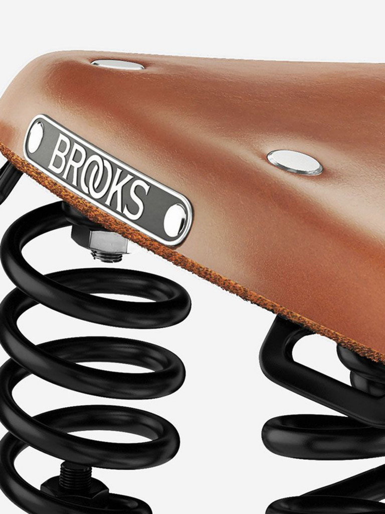 Седло кожаное Brooks Flyer Short медовый