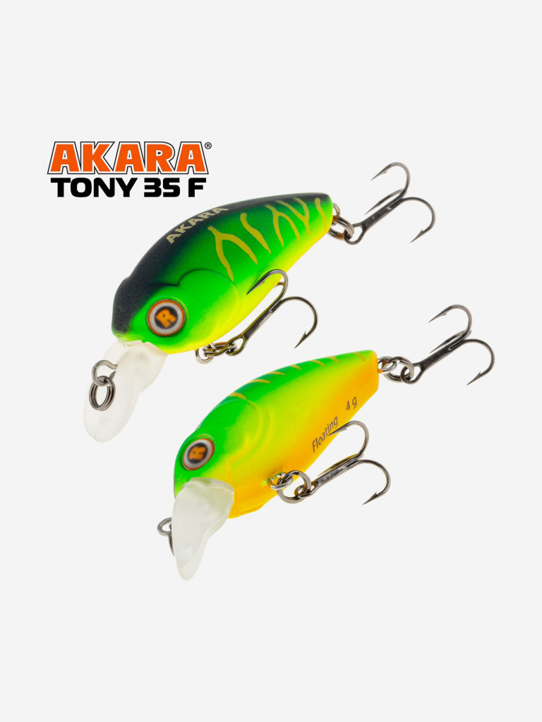 Воблер Akara Tony 35F кренк плавающий на голавля, язя, форель 4гр A20