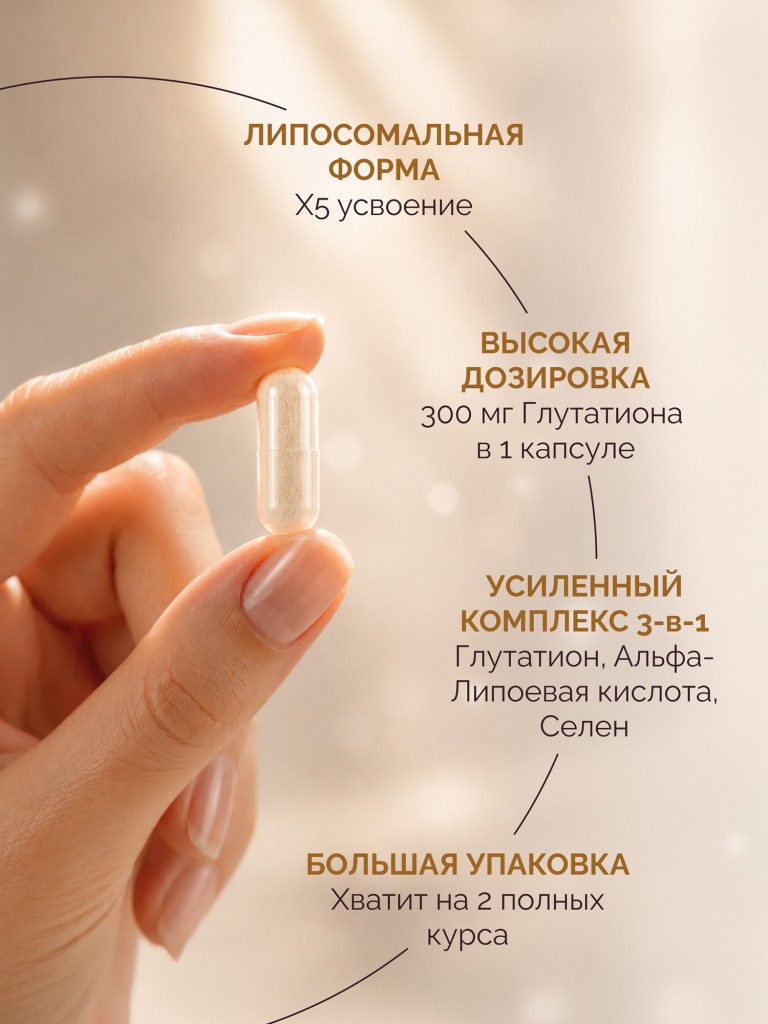 Глутатион липосомальный MedCraft 300мг, 60шт