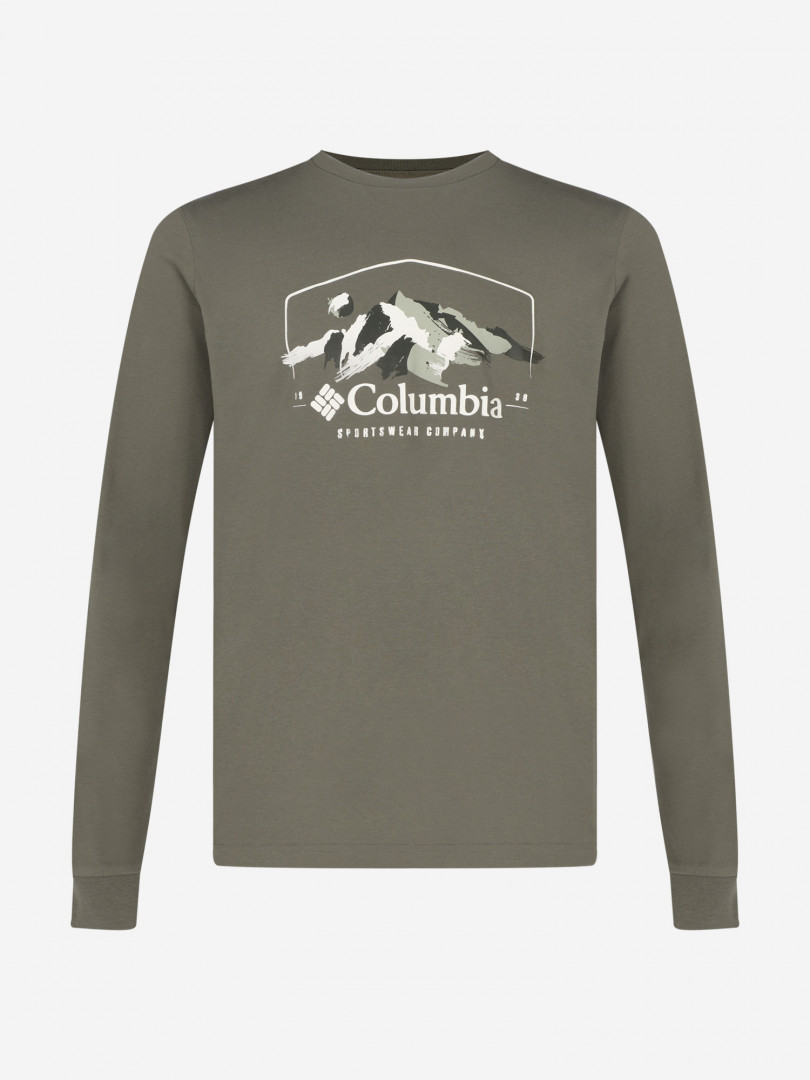 Лонгслив мужской Columbia Csc Seasonal Logo Ls Tee Зеленый 3999₽