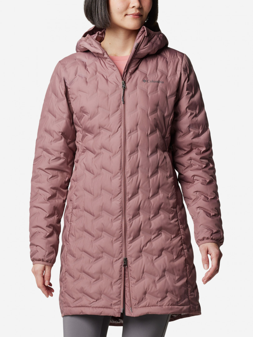 Пуховик женский Columbia Delta Ridge II Long Down Jacket, Розовый