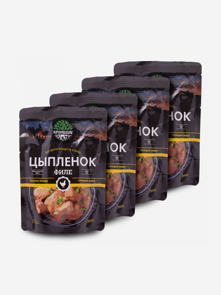 Готовое блюдо Мясо цыпленка(филе) в собственном соку 250г. (Кронидов) 4шт 1кг