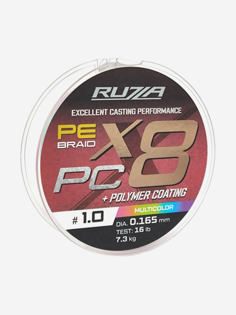 Шнур X8 PC 150м Multicolor 0,165мм 7,3кг/16lb