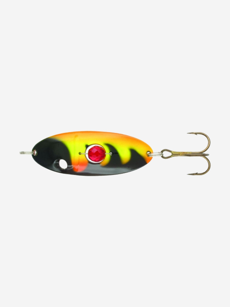 Блесна для рыбалки Kuusamo Monni 60/15 с камнем, BL/R/FYe/O-C (колеблющаяся)