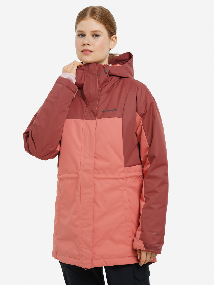 фото Куртка утепленная женская columbia hikebound long insulated jacket, оранжевый