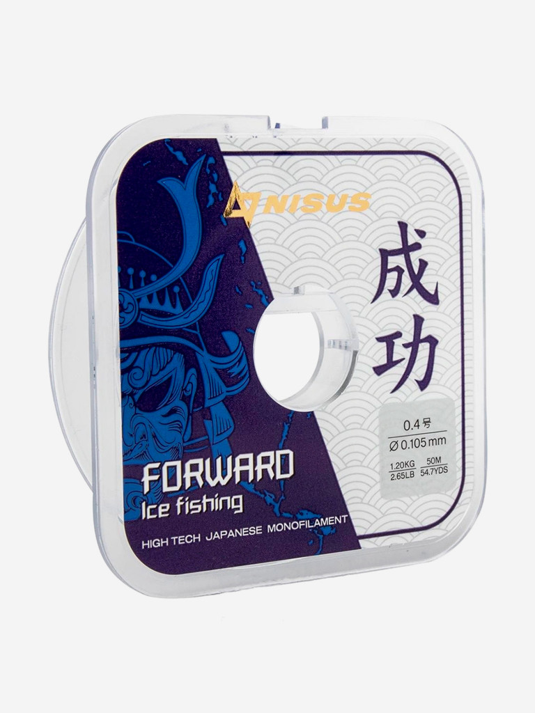 Леска для рыбалки Nisus FORWARD ICE FISHING Nylon 0,105мм, 50м, 1,2кг, прозрачный
