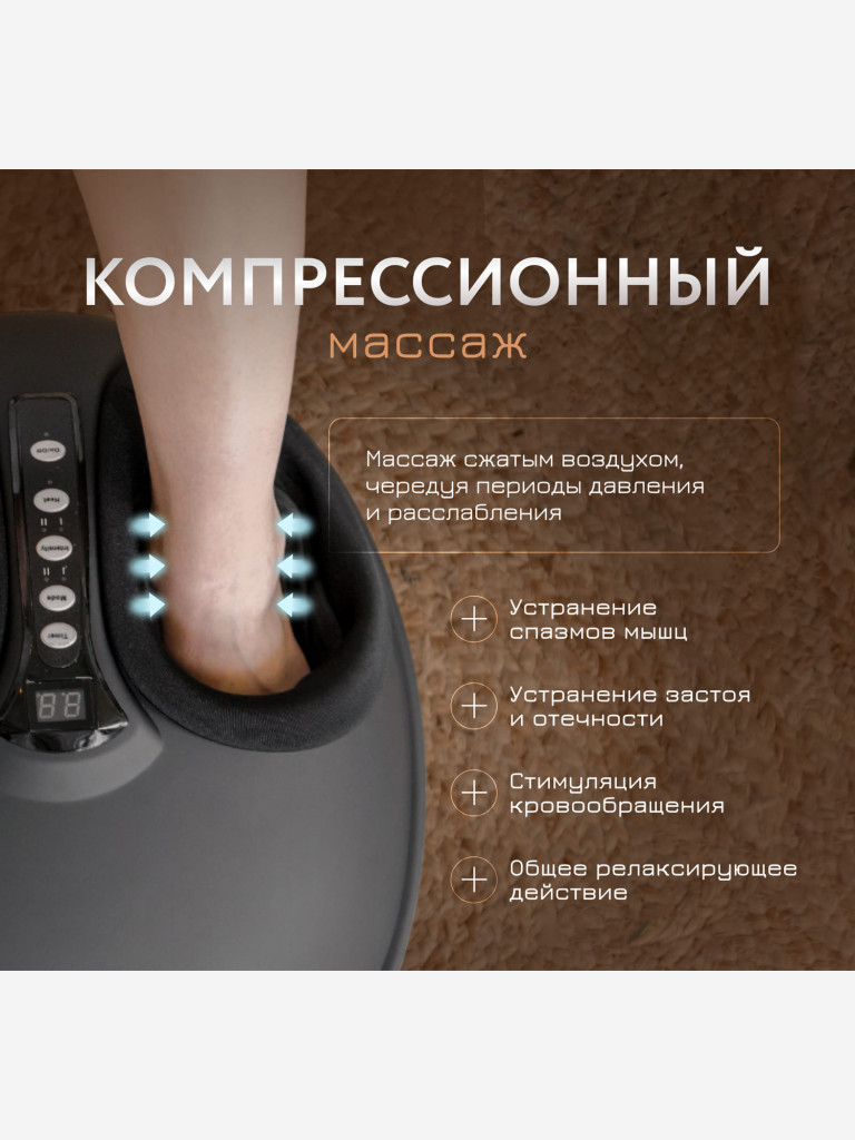 Массажер для массажа ног Gezatone AMG714 Massage Magic Graphite