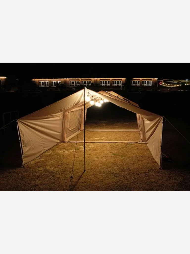 Надувная палатка Coody 9.0 Beige, 320×250×220 см, 2–3 человека, 2 входа, съёмный пол