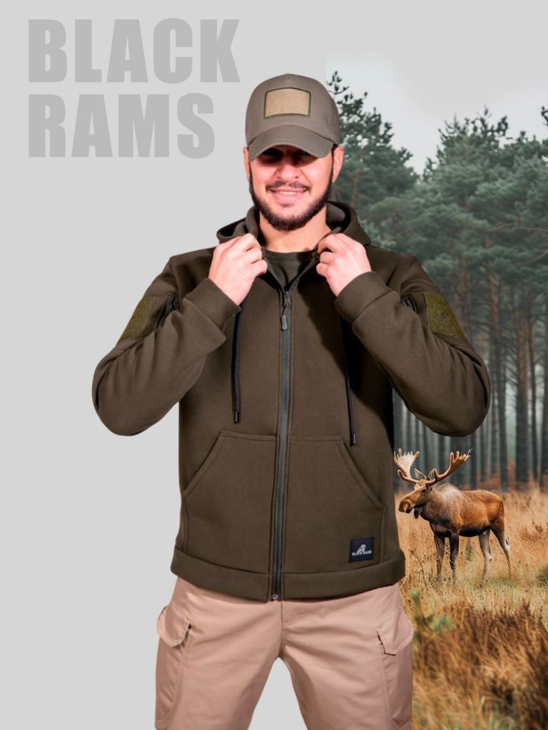 Худи для охоты и рыбалки Black Rams HBZ-001 Хаки XL