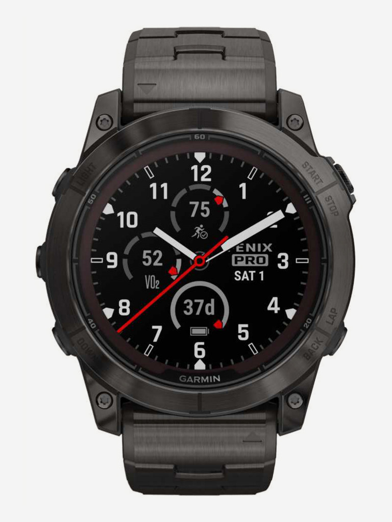 Спортивные часы Garmin Fenix 7X Pro Saph Sol Crbn Gry Ti w/Crbn Gry Mtl Bnd (010-02778-30G)