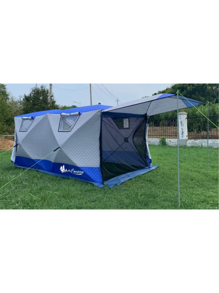 Зимняя палатка Terbo-Mir 2023 (400х200 см) трехслойная мобильная баня для кемпинга и рыбалки