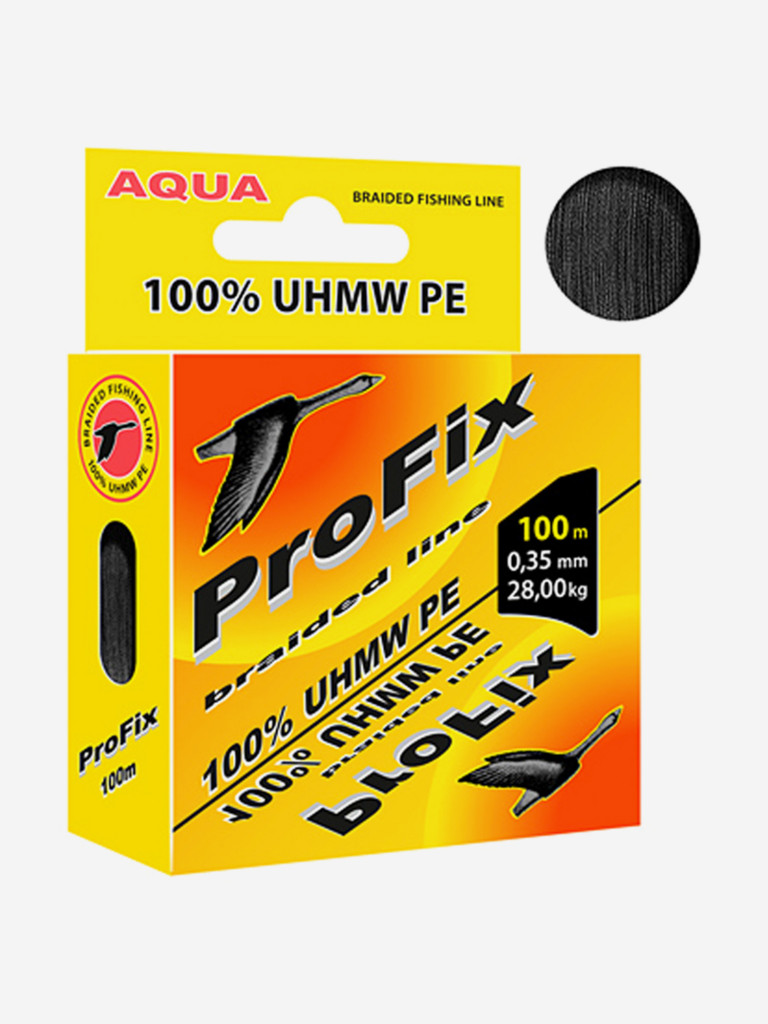 Плетеный шнур для рыбалки AQUA ProFix Black 0,35mm 100m