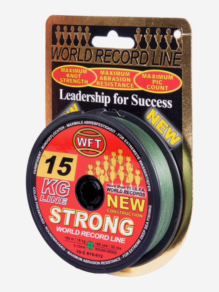 Шнур плетеный WFT KG STRONG зеленый 150/012